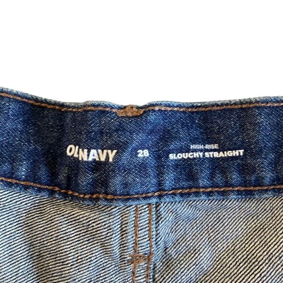 OLD Navy Raw hem shorts Size 28 High-rise slouchy Straight secret slim pockets - Picture 2 of 8